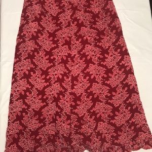 Red Floral Skirt
